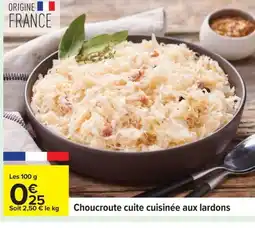 Carrefour Choucroute cuite cuisinée aux lardons offre