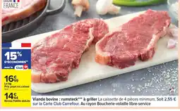 Carrefour Viande bovine: rumsteck à griller offre