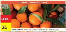 Carrefour Mandarine feuille offre