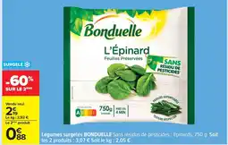Carrefour BONDUELLE Légumes surgelés offre