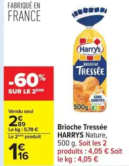 Carrefour HARRYS Brioche Tressée offre