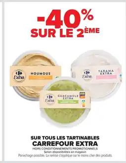 Carrefour CARREFOUR EXTRA Sur tous les tartinables offre
