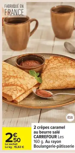 Carrefour CARREFOUR 2 crêpes caramel au beurre salé offre