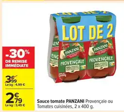 Carrefour PANZANI Sauce tomate offre