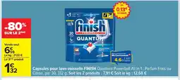 Carrefour FINISH Capsules pour lave-vaisselle offre