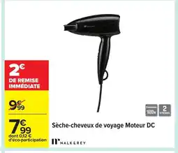 Carrefour NALK&REY Sèche-cheveux de voyage Moteur DC offre