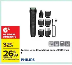 Carrefour PHILIPS Tondeuse multifonctions Séries 3000 7 en offre