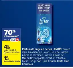 Carrefour LENOR Parfum de linge en perles offre