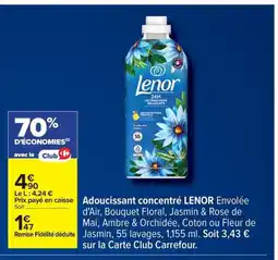 Carrefour LENOR Adoucissant concentré offre