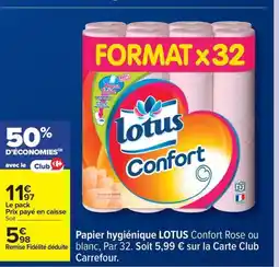 Carrefour LOTUS Papier hygiénique offre