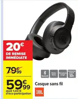 Carrefour JBL Casque sans fil offre