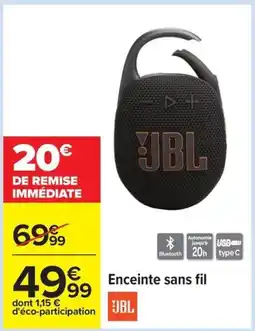 Carrefour JBL Enceinte sans fil offre