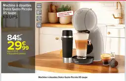 Carrefour KRUPS Machine à dosettes Dolce Gusto Piccolo XS taupe offre