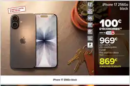 Carrefour iPhone 17 256Go black offre