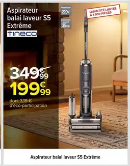 Carrefour TINECO Aspirateur balai laveur S5 Extrême offre