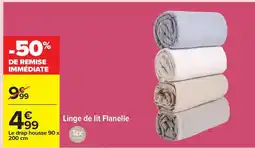 Carrefour Linge de lit Flanelle offre