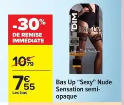 Carrefour Bas Up Sexy Nude Sensation semi- opaque offre
