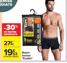 Carrefour Boxers homme Ecodim offre