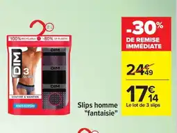 Carrefour Slips homme fantaisie offre