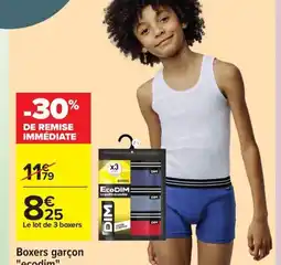 Carrefour Boxers garçon ecodim offre