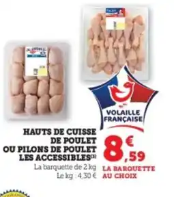 U Express Hauts de cuisse de poulet ou pilons de poulet les accessibles offre