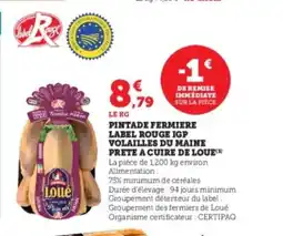U Express Pintade fermiere label rouge igp volailles du maine prete a cuire de loue offre