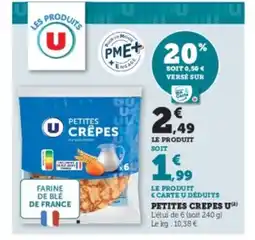 U Express U Petites crepes offre