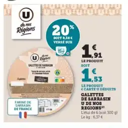 U Express Galettes de sarrasin u de nos regions offre