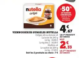 U Express NUTELLA Viennoiseries surgeles offre