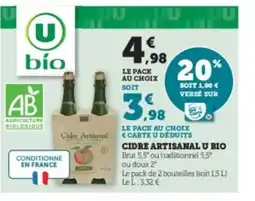 U Express Cidre artisanal u bio offre