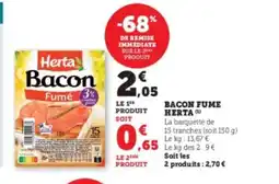 U Express HERTA Bacon fume offre
