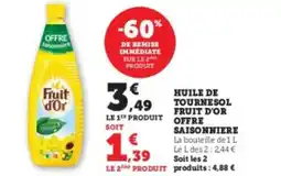 U Express Huile de tournesol fruit d'or offre saisonniere offre