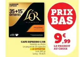 U Express L'OR Cafe espresso offre