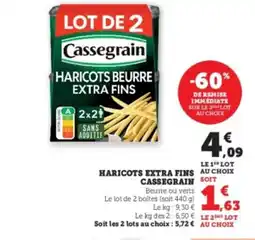 U Express CASSEGRAIN Haricots extra fins offre