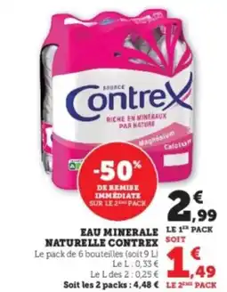 U Express CONTREX Eau minerale naturelle offre