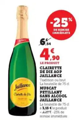 U Express JAILLANCE Clairette de die aop offre