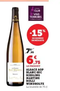 U Express Alsace aop blanc sec riesling martine rolli windholtz offre