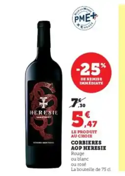 U Express HERESIE Corbieres aop offre