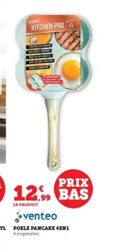 Hyper U VENTEO Poele pancake 4 en 1 offre