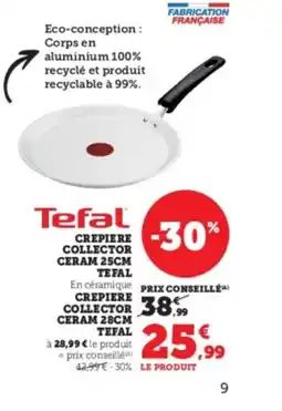 Hyper U TEFAL Crepiere collector ceram offre