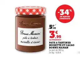 Hyper U BONNE MAMAN Pate a tartiner noisette et cacao offre