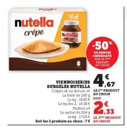 Hyper U NUTELLA Viennoiseries surgeles offre