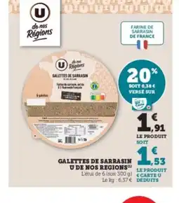 Hyper U Galettes de sarrasin u de nos regions offre