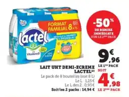Hyper U LACTEL Lait uht demi-ecreme offre