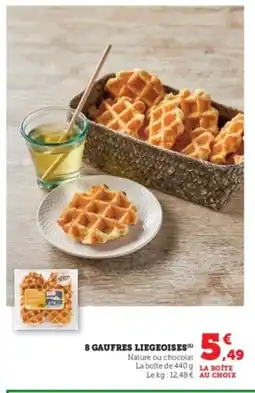 Hyper U 8 gaufres liegeoises offre