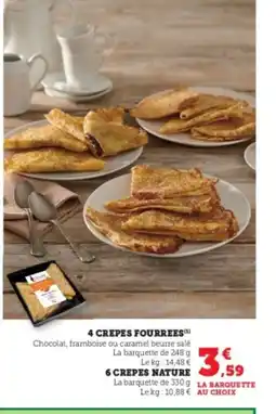 Hyper U 4 crepes fourrees offre