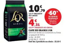 Hyper U L'OR Cafe en grains offre