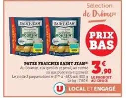 Hyper U SAINT JEAN Pates fraiches offre