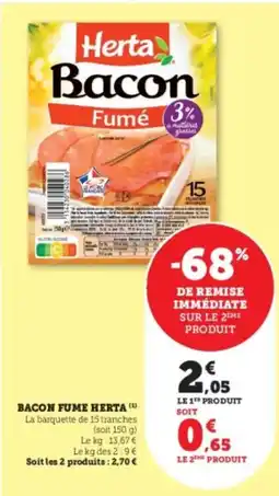 Hyper U HERTA Bacon fume offre