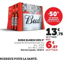 Hyper U BUD 5° Biere blonde offre